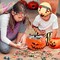 Halloween Candy Bowl, Animated Pumpkin Candy Holder, Lighted Red Eyes and Sound Candy Dish with Motion Activated for Trick-Or-Treaters Party